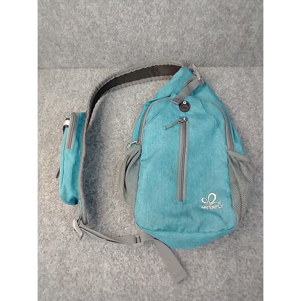 Waterfly Sling Backpack Unisex Medium Teal Blue Crossbody Hiking Travel Bag